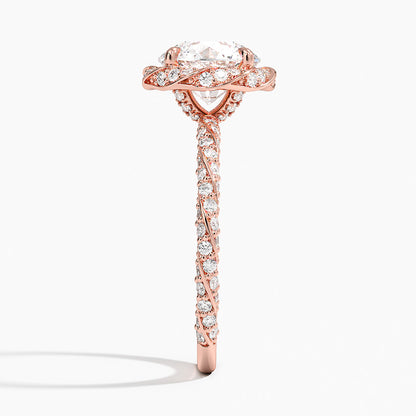 2.50 Karat Halo Tasarım Tektaş Laboratuvar Pırlanta Yüzük 18k  -Elyra - Bold Diamonds