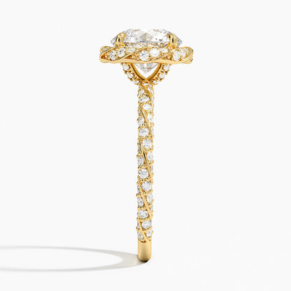 2.50 Karat Halo Tasarım Tektaş Laboratuvar Pırlanta Yüzük 18k  -Elyra - Bold Diamonds