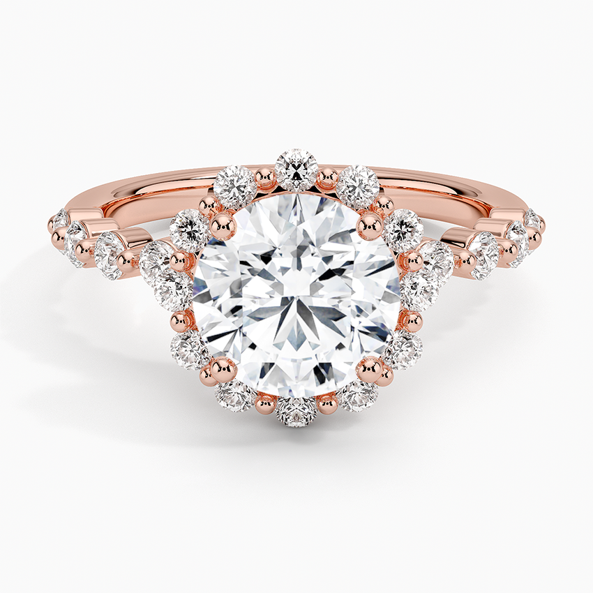 2.50 Karat Halo Tasarım Tektaş Laboratuvar Pırlanta Yüzük 18K -Mirara - Bold Diamonds