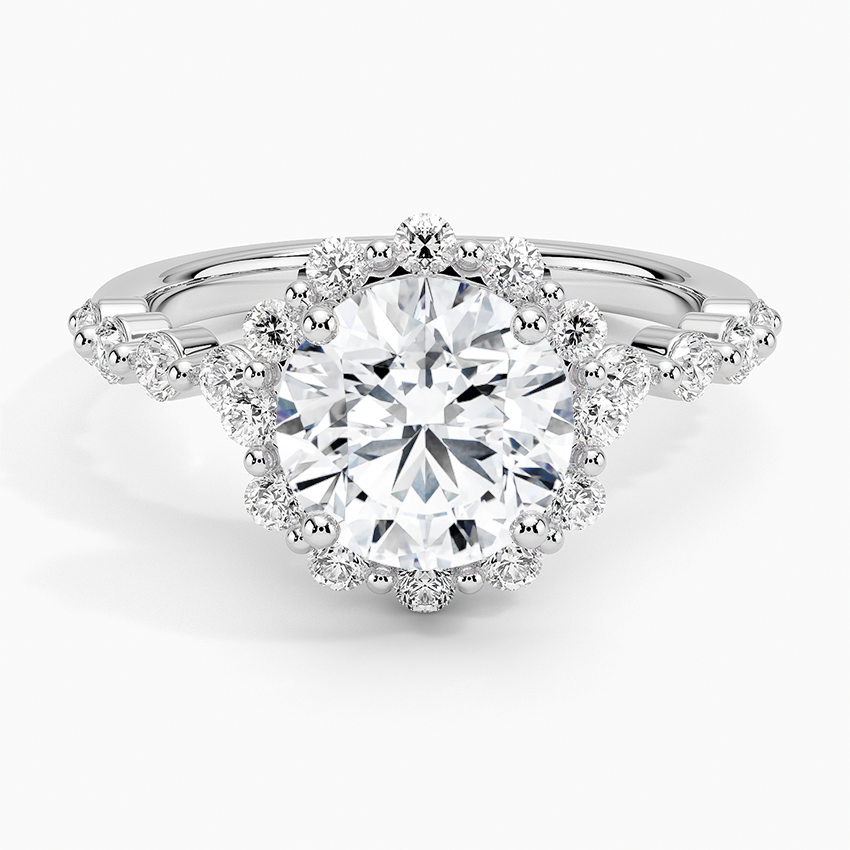 2.50 Karat Halo Tasarım Tektaş Laboratuvar Pırlanta Yüzük 18K -Mirara - Bold Diamonds