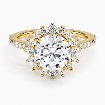 2,50 Karat Halo Tasarım Tektaş Laboratuvar Pırlanta Yüzük 18K -Seraphina - Bold Diamonds