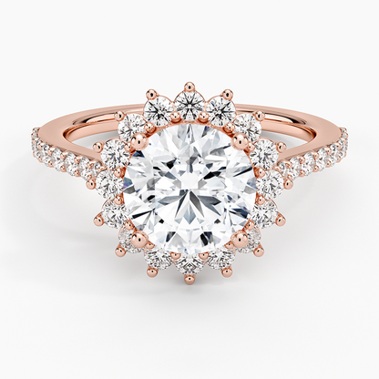 2,50 Karat Halo Tasarım Tektaş Laboratuvar Pırlanta Yüzük 18K -Seraphina - Bold Diamonds