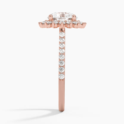 2,50 Karat Halo Tasarım Tektaş Laboratuvar Pırlanta Yüzük 18K -Seraphina - Bold Diamonds