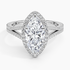2,50 Karat Marquise Halo Tasarım Tektaş Laboratuvar Pırlanta Yüzük 18K - Aurelia - Bold Diamonds