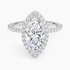 2,50 Karat Marquise Halo Tasarım Tektaş Laboratuvar Pırlanta Yüzük 18K - Celestia - Bold Diamonds
