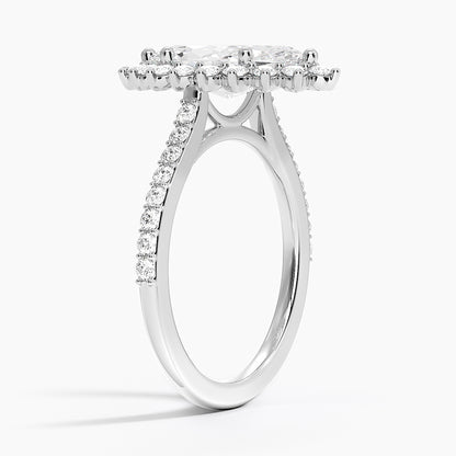 2,50 Karat Marquise Halo Tasarım Tektaş Laboratuvar Pırlanta Yüzük 18K -Seraphina - Bold Diamonds
