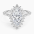 2,50 Karat Marquise Halo Tasarım Tektaş Laboratuvar Pırlanta Yüzük 18K -Seraphina - Bold Diamonds