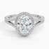 2,50 Karat Oval Halo Tasarım Tektaş Laboratuvar Pırlanta Yüzük 18K - Aurelia - Bold Diamonds