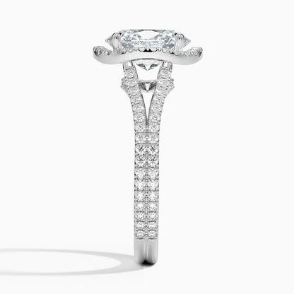 2,50 Karat Oval Halo Tasarım Tektaş Laboratuvar Pırlanta Yüzük 18K - Aurelia - Bold Diamonds