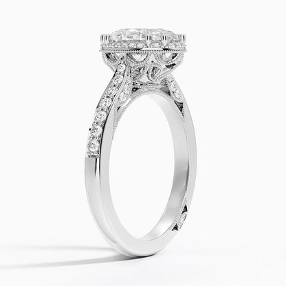 2.50 Karat Oval Halo Tasarım Tektaş Laboratuvar Pırlanta Yüzük  18K -Clarella - Bold Diamonds