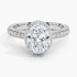 2.50 Karat Oval Halo Tasarım Tektaş Laboratuvar Pırlanta Yüzük  18K -Clarella - Bold Diamonds