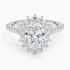 2,50 Karat Oval Halo Tasarım Tektaş Laboratuvar Pırlanta Yüzük 18K -Seraphina - Bold Diamonds