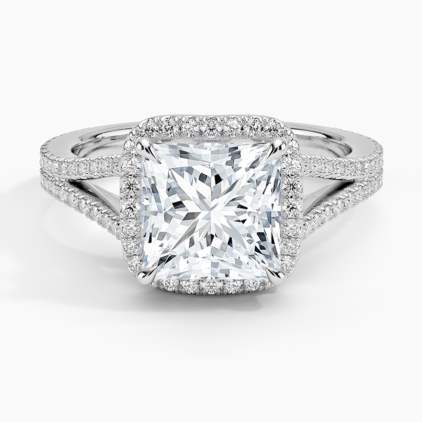 2,50 Karat Prenses Halo Tasarım Tektaş Laboratuvar Pırlanta Yüzük 18K - Aurelia - Bold Diamonds