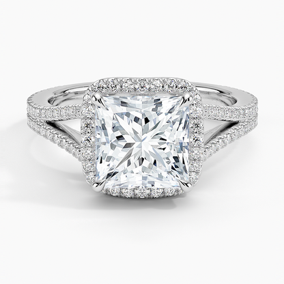 2,50 Karat Prenses Halo Tasarım Tektaş Laboratuvar Pırlanta Yüzük 18K - Aurelia - Bold Diamonds
