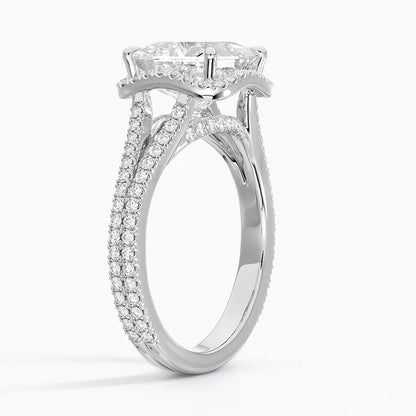2,50 Karat Prenses Halo Tasarım Tektaş Laboratuvar Pırlanta Yüzük 18K - Aurelia - Bold Diamonds