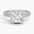 2.50 Karat Prenses Halo Tasarım Tektaş Laboratuvar Pırlanta Yüzük 18K  -Clarella - Bold Diamonds