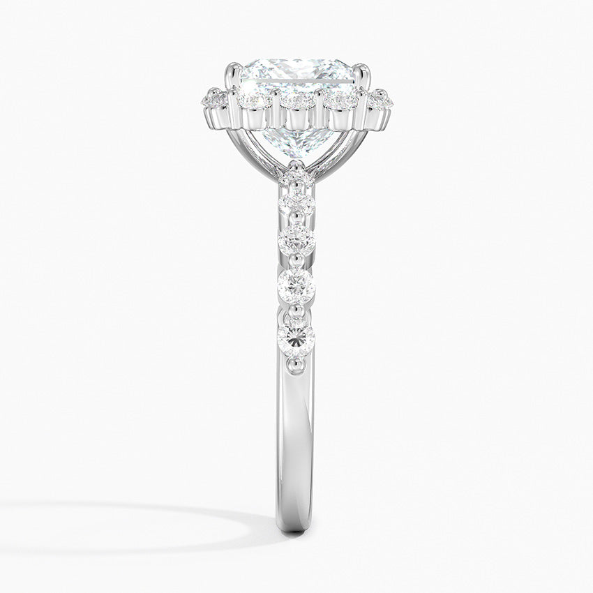 2.50 Karat Prenses Halo Tasarım Tektaş Laboratuvar Pırlanta Yüzük 18K -Mirara - Bold Diamonds