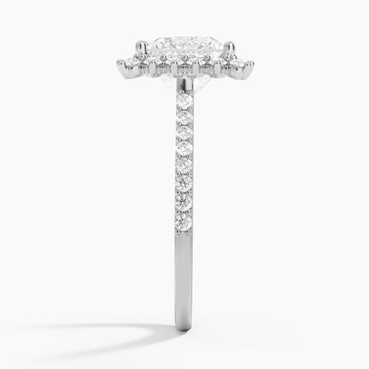 2,50 Karat Princess Halo Tasarım Tektaş Laboratuvar Pırlanta Yüzük 18K -Seraphina - Bold Diamonds