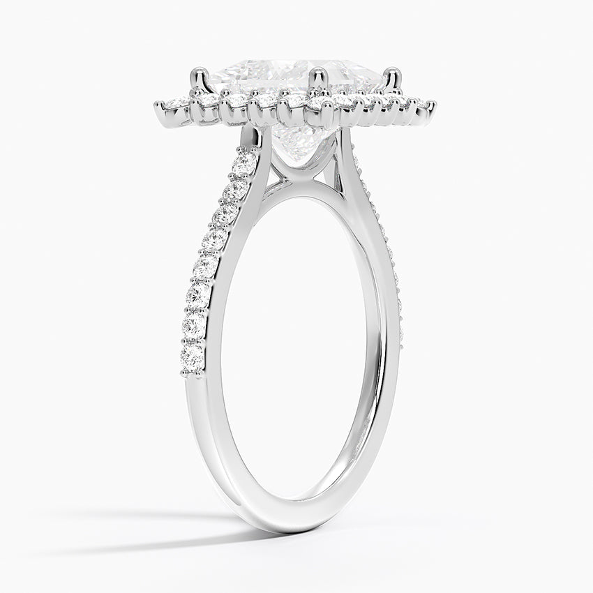 2,50 Karat Princess Halo Tasarım Tektaş Laboratuvar Pırlanta Yüzük 18K -Seraphina - Bold Diamonds