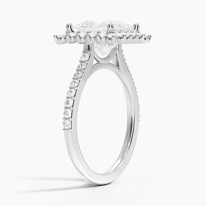2,50 Karat Princess Halo Tasarım Tektaş Laboratuvar Pırlanta Yüzük 18K -Seraphina - Bold Diamonds