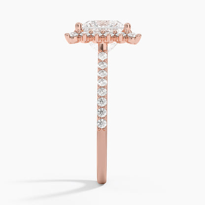 2,50 Karat Princess Halo Tasarım Tektaş Laboratuvar Pırlanta Yüzük 18K -Seraphina - Bold Diamonds