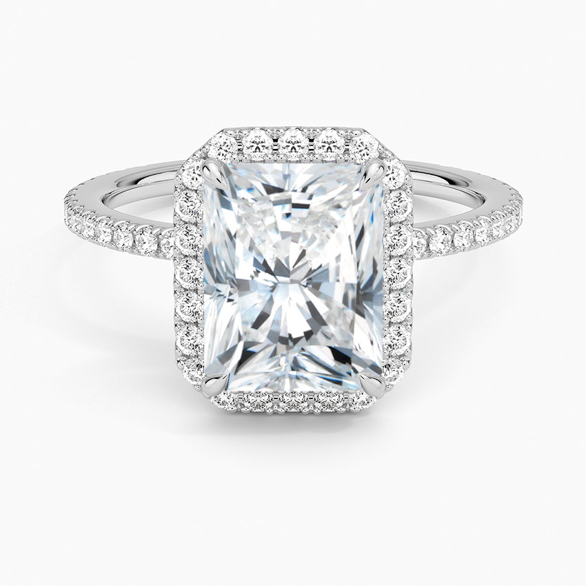 2,50 Karat Radiant Halo Tasarım Tektaş Laboratuvar Pırlanta Yüzük 18K -Celestia - Bold Diamonds