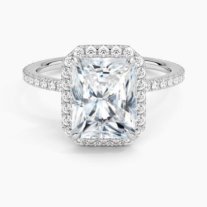 2,50 Karat Radiant Halo Tasarım Tektaş Laboratuvar Pırlanta Yüzük 18K -Celestia - Bold Diamonds