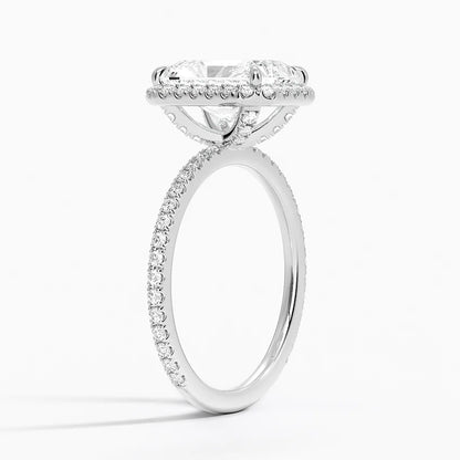 2,50 Karat Radiant Halo Tasarım Tektaş Laboratuvar Pırlanta Yüzük 18K -Celestia - Bold Diamonds