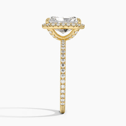 2,50 Karat Radiant Halo Tasarım Tektaş Laboratuvar Pırlanta Yüzük 18K -Celestia - Bold Diamonds