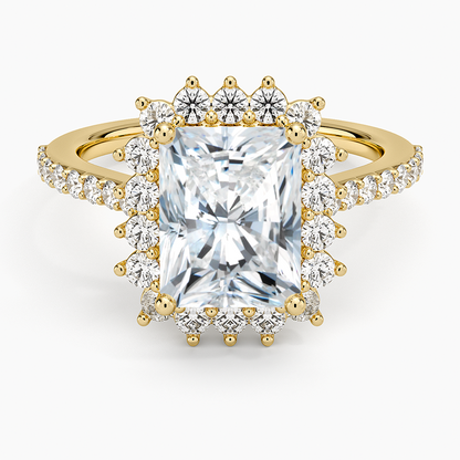 2,50 Karat Radiant Halo Tasarım Tektaş Laboratuvar Pırlanta Yüzük 18K  -Seraphina - Bold Diamonds