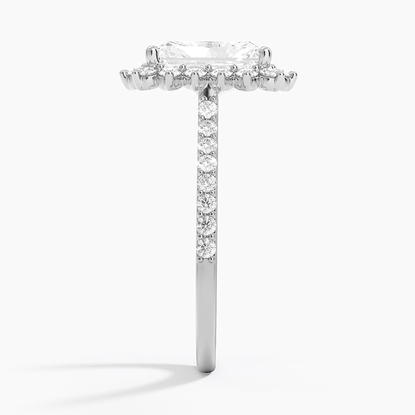 2,50 Karat Radiant Halo Tasarım Tektaş Laboratuvar Pırlanta Yüzük 18K  -Seraphina - Bold Diamonds