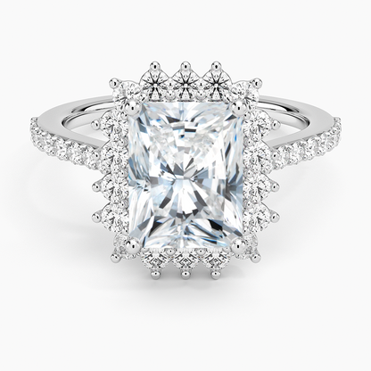 2,50 Karat Radiant Halo Tasarım Tektaş Laboratuvar Pırlanta Yüzük 18K  -Seraphina - Bold Diamonds