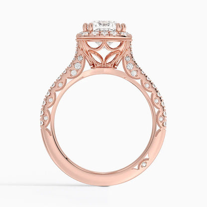 2.60 Karat Cushion Halo Tasarım Tektaş Laboratuvar Pırlanta Yüzük 18K  -Florina - Bold Diamonds