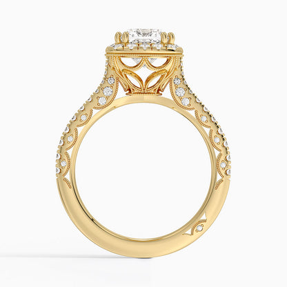 2.60 Karat Cushion Halo Tasarım Tektaş Laboratuvar Pırlanta Yüzük 18K  -Florina - Bold Diamonds