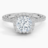 2.60 Karat Cushion Halo Tasarım Tektaş Laboratuvar Pırlanta Yüzük 18K  -Florina - Bold Diamonds