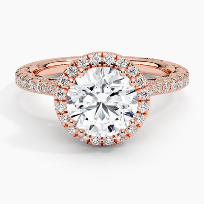2.60 Karat Halo Tasarım Tektaş Laboratuvar Pırlanta Yüzük  18K -Florina - Bold Diamonds
