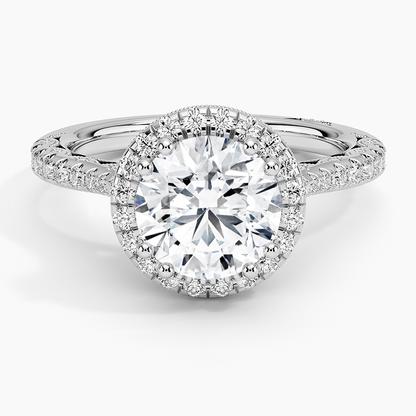 2.60 Karat Halo Tasarım Tektaş Laboratuvar Pırlanta Yüzük  18K -Florina - Bold Diamonds