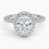 2.60 Karat Oval Halo Tasarım Tektaş Laboratuvar Pırlanta Yüzük 18K  -Florina - Bold Diamonds