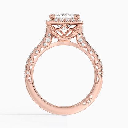 2.60 Karat Prenses Halo Tasarım Tektaş Laboratuvar Pırlanta Yüzük  18K -Florina - Bold Diamonds