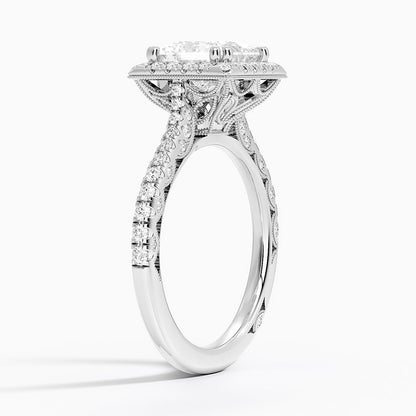 2.60 Karat Prenses Halo Tasarım Tektaş Laboratuvar Pırlanta Yüzük  18K -Florina - Bold Diamonds