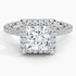 2.60 Karat Prenses Halo Tasarım Tektaş Laboratuvar Pırlanta Yüzük  18K -Florina - Bold Diamonds
