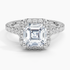 2,75 Karat Asscher Halo Tasarım Tektaş Laboratuvar Pırlanta Yüzük 18K -Aurora - Bold Diamonds