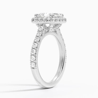 2,75 Karat Asscher Halo Tasarım Tektaş Laboratuvar Pırlanta Yüzük 18K -Aurora - Bold Diamonds