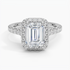2,75 Karat Emerald Halo Tasarım Tektaş Laboratuvar Pırlanta Yüzük 18K -Aurora - Bold Diamonds