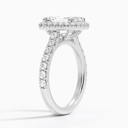 2,75 Karat Emerald Halo Tasarım Tektaş Laboratuvar Pırlanta Yüzük 18K -Aurora - Bold Diamonds