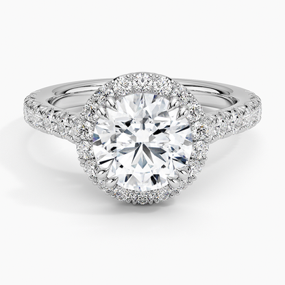 2,75 Karat Halo Tasarım Tektaş Laboratuvar Pırlanta Yüzük 18K -Aurora - Bold Diamonds