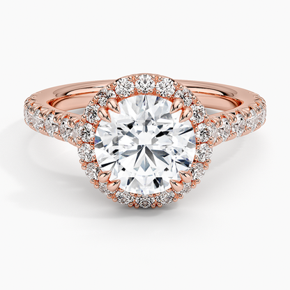 2,75 Karat Halo Tasarım Tektaş Laboratuvar Pırlanta Yüzük 18K -Aurora - Bold Diamonds