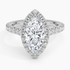 2,75 Karat Marquise Halo Tasarım Tektaş Laboratuvar Pırlanta Yüzük 18K -Aurora - Bold Diamonds
