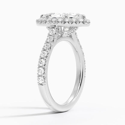 2,75 Karat Marquise Halo Tasarım Tektaş Laboratuvar Pırlanta Yüzük 18K -Aurora - Bold Diamonds