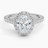 2,75 Karat Oval Halo Tasarım Tektaş Laboratuvar Pırlanta Yüzük 18K -Aurora - Bold Diamonds